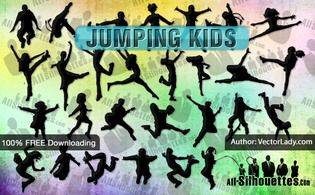 Vector Jumping Kids Thumbnail