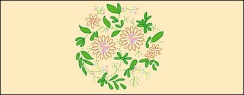 Vector material cartoon flowers