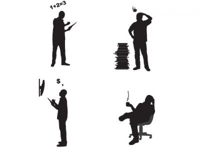 Vector Office People Silhouettes Thumbnail