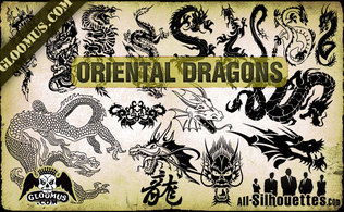 Vector Oriental Dragons Thumbnail
