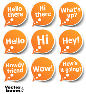 Vector Pack – Greeting Bubble Stickers Thumbnail