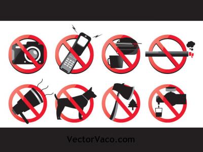 Vector Prohibited Signs Thumbnail