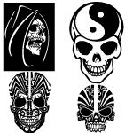 Vector Skulls Free Set