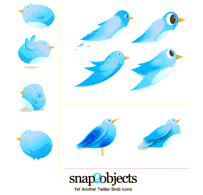 Vector Twitter Birds Icons Thumbnail