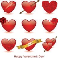 Vector Valentine’s Hearts Thumbnail