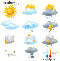 Vector Weather Cast Elements Thumbnail