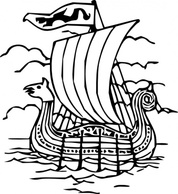 Viking Boat clip art