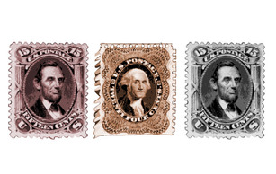Vintage US President Postage Stamps Thumbnail