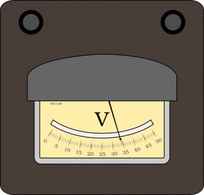 Voltmeter clip art Thumbnail