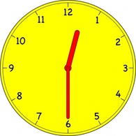 Wall Yellow Time Clock Analog