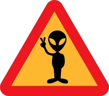 Warning For Aliens clip art Thumbnail