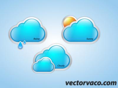 Weather Cloud Icons Thumbnail