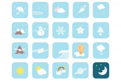 Weather Symbol Icons Thumbnail