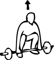 Weight Lifting Outline Sports clip art Thumbnail