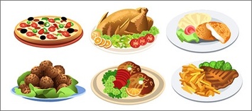 Western-style food vector material Thumbnail