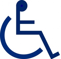 Wheelchair Sign clip art Thumbnail
