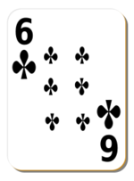 White deck: 6 of clubs