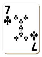 White deck: 7 of clubs