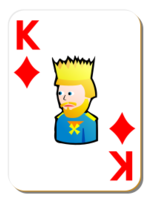 White deck: King of diamonds