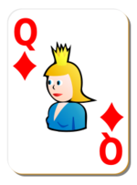 White deck: Queen of diamonds