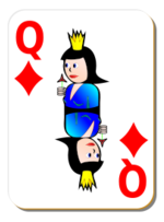 White Deck: Queen of Diamonds