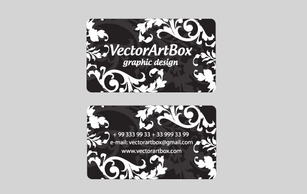 White Floral Business Card Thumbnail