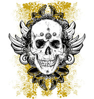 Wicked vector skull illustration Thumbnail