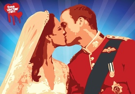 William Kate Kiss Vector Thumbnail