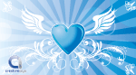 Winged Heart Vector Background Thumbnail