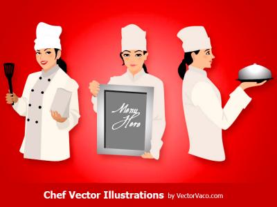 Woman Chef Vector Image Thumbnail
