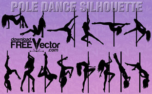 Women Pole Dancer Silhouette Clip Art