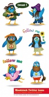 Woodstock Twitter Icons set Thumbnail