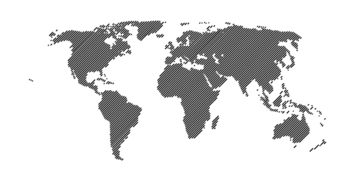 World Map 45Â° Lines Vector