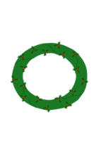 Wreath Of Evergreen With Red Berries 01 Thumbnail
