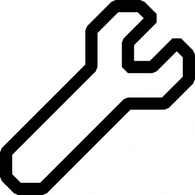 Wrench Outline Icon clip art Thumbnail