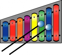 Xylophone Colourful clip art Thumbnail