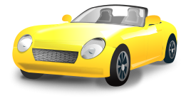 Yellow Convertible sports car Thumbnail