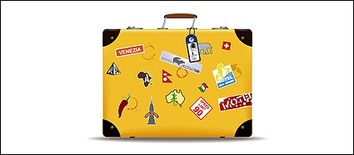 Yellow suitcase vector material Thumbnail