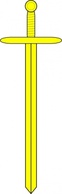 Yellow Sword clip art Thumbnail