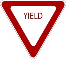 Yield Sign clip art Thumbnail