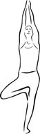 Yoga Poses Stylized clip art Thumbnail