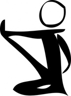 Yoga Stretches Position clip art Thumbnail