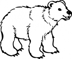 Young Bear clip art