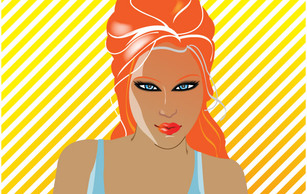 Young Sexy Girl Vector Illustration Thumbnail