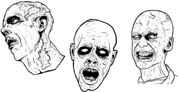 Zombie face free vectors Thumbnail