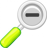 Zoom Out Lens Icon clip art Thumbnail