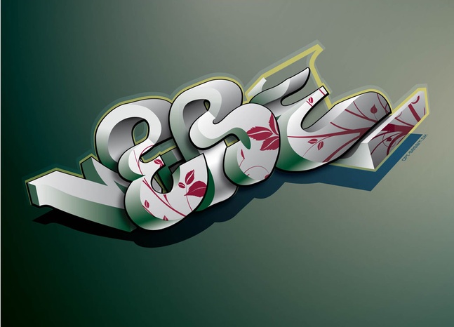 3D Graffiti Vector