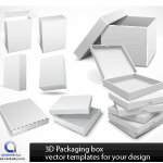 3D Packaging box vector templates for your design