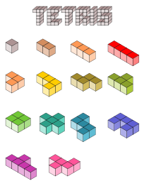 3D Tetris blocks
