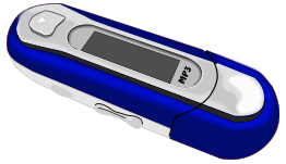 A Blue old style MP3 Player